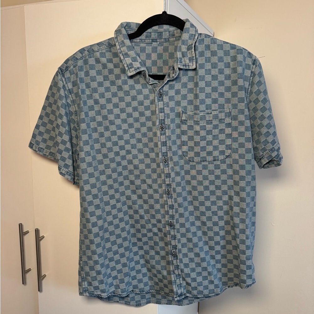 Men's Blue Checkered Shirt